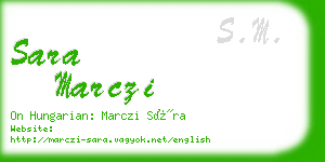 sara marczi business card